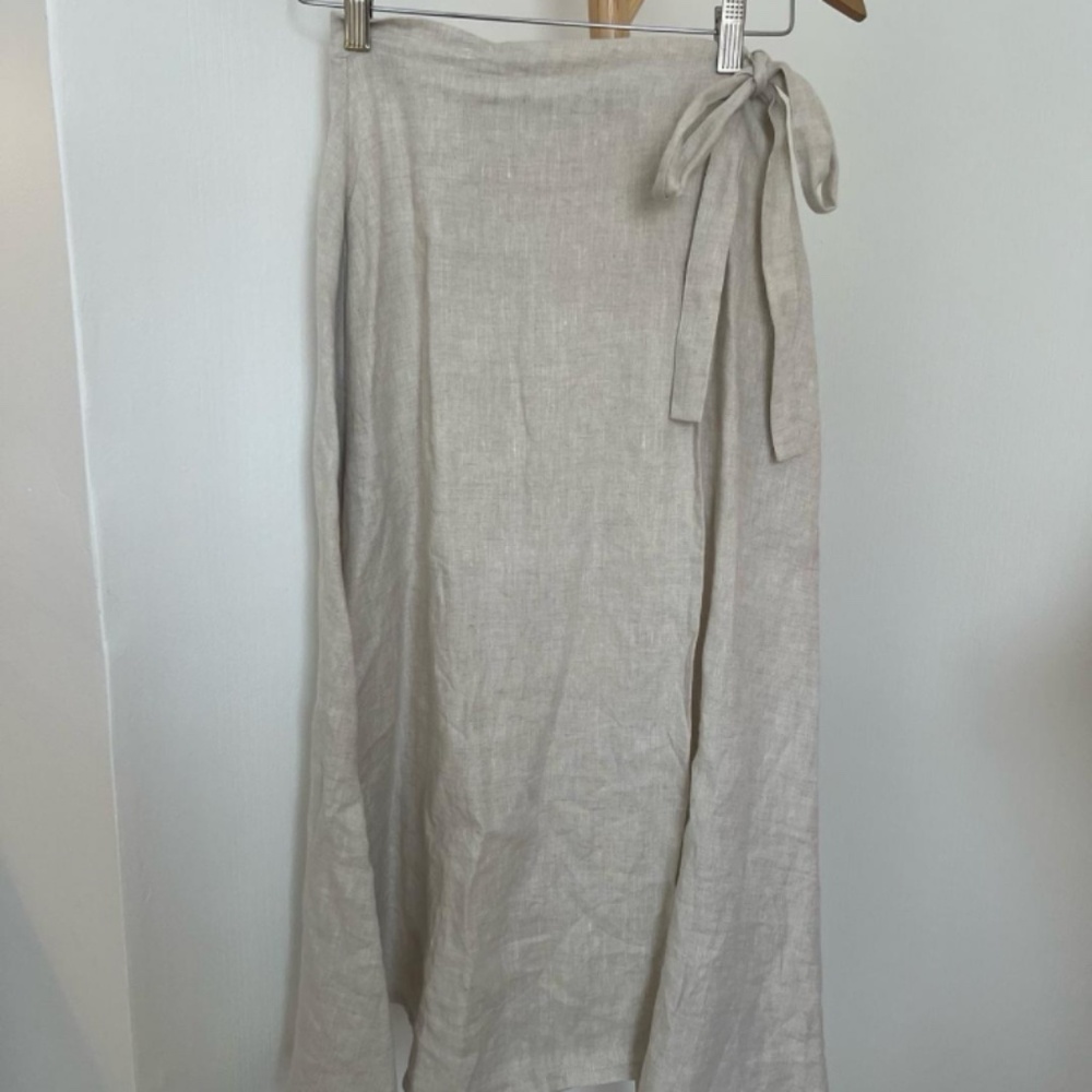 Handmade linen studio skirt